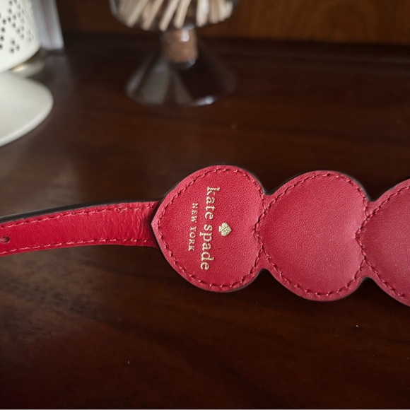 Kate Spade Leather Red and White Heart Bag Strap - Picture 3 of 4